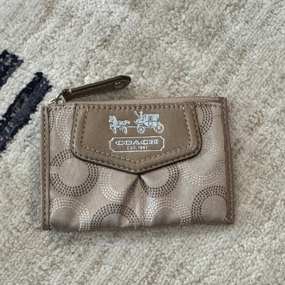 Coach Metallic Brown Card Case